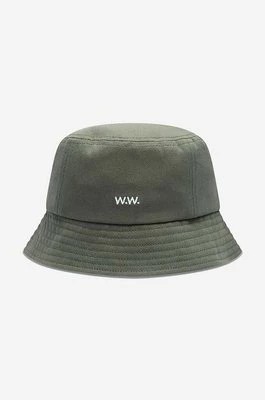 Zdjęcie produktu Wood Wood kapelusz bawełniany Ossian Bucket Hat 12240817-7083 BLACK kolor zielony bawełniany 12240817.7083-DUSTYGREEN