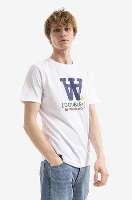 Zdjęcie produktu Wood Wood t-shirt bawełniany Ace Typo T-shirt kolor biały z nadrukiem 10285700.2222-WHITE