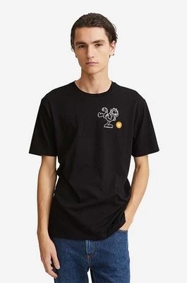 Zdjęcie produktu Wood Wood t-shirt bawełniany Ace x Garfield kolor czarny z nadrukiem 30045705.2222-BLACK