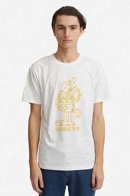 Zdjęcie produktu Wood Wood t-shirt bawełniany X Garfield Ace kolor biały z nadrukiem 30045703.2222-WHITE