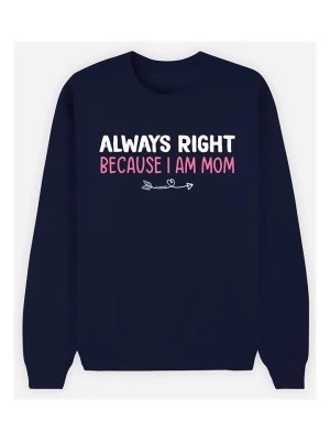 Zdjęcie produktu WOOOP Bluza "Always Right Mom" w kolorze granatowym rozmiar: M