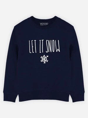 Zdjęcie produktu WOOOP Bluza "Let it snow" w kolorze granatowym rozmiar: 152