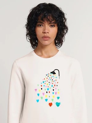 Zdjęcie produktu WOOOP Bluza "Love Shower" w kolorze kremowym rozmiar: M