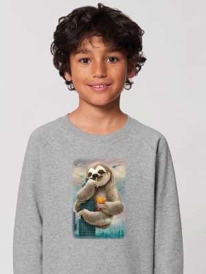 Zdjęcie produktu WOOOP Bluza "Sloth Attack" w kolorze szarym rozmiar: 116