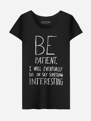 Zdjęcie produktu WOOOP Koszulka "Be Patient" w kolorze czarnym rozmiar: XXL
