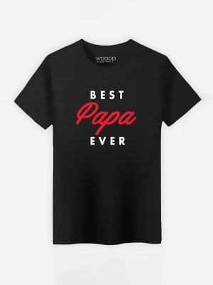 Zdjęcie produktu WOOOP Koszulka "Best Papa Ever" w kolorze czarnym rozmiar: XXL