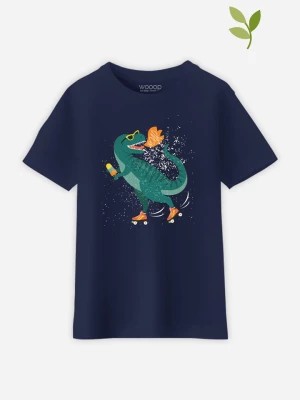 Zdjęcie produktu WOOOP Koszulka "Dino Rollers" w kolorze granatowym rozmiar: 152