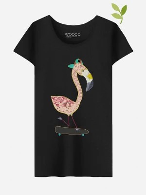 Zdjęcie produktu WOOOP Koszulka "Flamingo Skater" w kolorze czarnym rozmiar: M