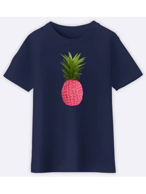 Zdjęcie produktu WOOOP Koszulka "Floral pineapple" w kolorze granatowym rozmiar: 92
