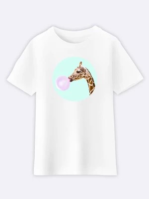 Zdjęcie produktu WOOOP Koszulka "Giraffe" w kolorze białym rozmiar: 116