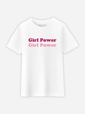 Zdjęcie produktu WOOOP Koszulka "Girl Power" w kolorze białym rozmiar: 140