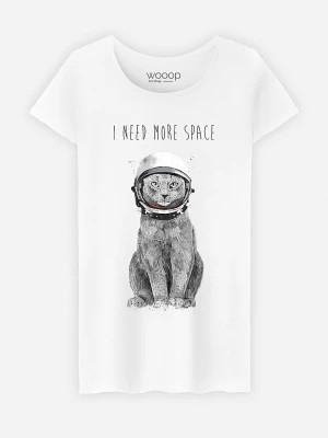 Zdjęcie produktu WOOOP Koszulka "I Need More Space" w kolorze białym rozmiar: L