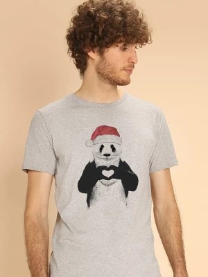Zdjęcie produktu WOOOP Koszulka "Santa Panda" w kolorze szarym rozmiar: S