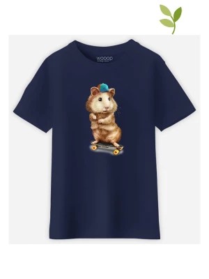 Zdjęcie produktu WOOOP Koszulka "Skateboard Hamster" w kolorze granatowym rozmiar: 92