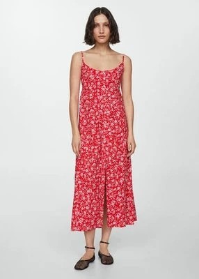 Zdjęcie produktu Sukienka w kwiaty z kokardą Mango
