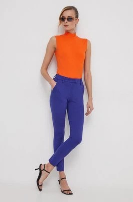 Zdjęcie produktu XT Studio spodnie damskie kolor niebieski dopasowane medium waist