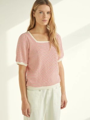 Zdjęcie produktu Yerse Koszulka w kolorze czerwono-kremowym rozmiar: XS