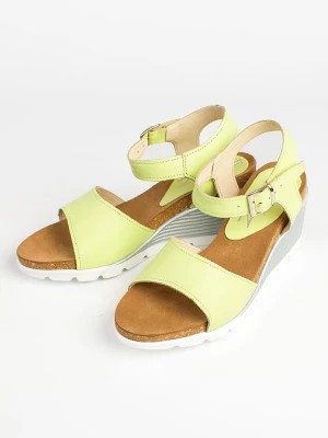 Zdjęcie produktu Zapato Skórzane sandały w kolorze jasnozielonym na koturnie rozmiar: 38