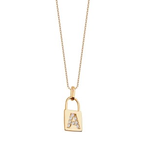 Zdjęcie produktu Zawieszka złota z cyrkoniami - litera A Biżuteria YES