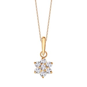 Zdjęcie produktu Zawieszka złota z cyrkoniami - kwiat - Mini Mini - Biżuteria YES