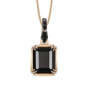 Zdjęcie produktu Zawieszka złota z onyksem i czarnymi diamentami - Midnight Midnight - Biżuteria YES