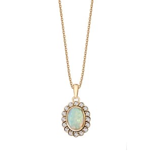 Zdjęcie produktu Zawieszka złota z opalem i diamentami - Kolekcja Wiktoriańska Wiktoriańska - Biżuteria YES