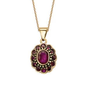 Zdjęcie produktu Zawieszka złota z rubinami - Kolekcja Wiktoriańska Wiktoriańska - Biżuteria YES