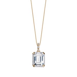 Zdjęcie produktu Zawieszka złota z topazem i diamentami - Daylight Daylight - Biżuteria YES