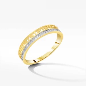 Zdjęcie produktu Zdobiony złoty pierścionek