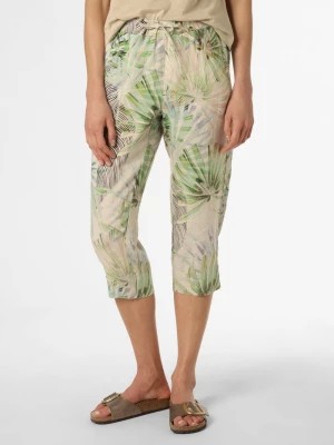 Zdjęcie produktu Zerres Damskie spodnie lniane Kobiety len wielokolorowy|zielony|beżowy wzorzysty,
