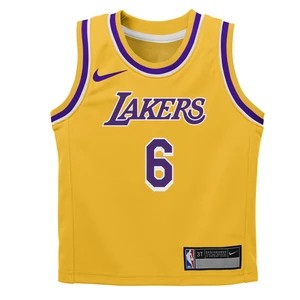 Zdjęcie produktu Zestaw koszulka i spodenki w pudełku dla dużych dzieci (chłopców) Nike NBA LeBron James Los Angeles Lakers Icon Edition - Żółty