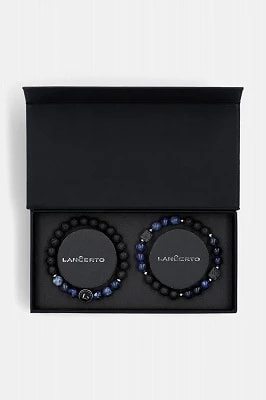 Zdjęcie produktu Zestaw Męskich Bransoletek z Lapis Lazuli, Kamieniem z Lawy i Hematytem Lancerto