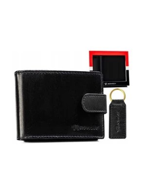 Zdjęcie produktu Zestaw prezentowy: skórzany portfel męski i brelok - Rovicky