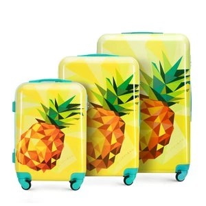 Zdjęcie produktu Zestaw walizek z ABS-u z nadrukiem żółty Wittchen