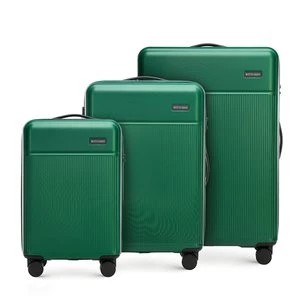 Zdjęcie produktu Zestaw walizek z ABS-u z pionowymi paskami zielony Wittchen
