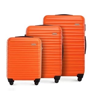 Zdjęcie produktu Zestaw walizek z ABS-u z żebrowaniem pomarańczowy Wittchen