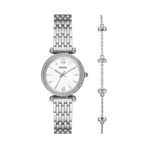 Zdjęcie produktu Zestaw zegarek i bransoletka Fossil Carlie ES5315SET Silver/Silver