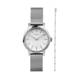 Zdjęcie produktu Zestaw zegarek i bransoletka Timex Trend Transcend TWG064000 Silver/Silver