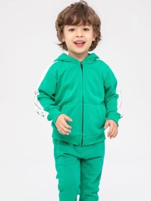 Zdjęcie produktu Zielona bluza chłopięca rozpinana z kapturem Minoti