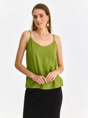 Zdjęcie produktu Zielona bluzka na cienkich ramiączkach TOP SECRET