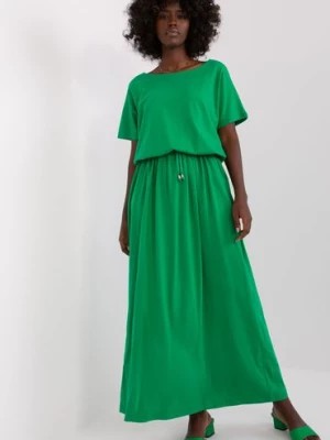 Zdjęcie produktu Zielona casualowa sukienka basic z wiązaniem RELEVANCE