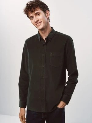 Zdjęcie produktu Zielona koszula męska sztruksowa OCHNIK