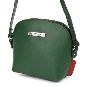 Zdjęcie produktu Zielona mała damska torebka skórzana pasek Beltimore zielony Merg