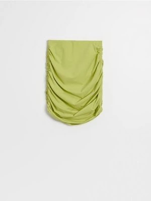 Zdjęcie produktu Zielona spódnica mini z drapowaniem House