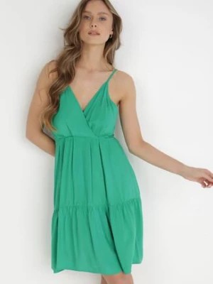 Zdjęcie produktu Zielona Sukienka z Wiskozy Aikena