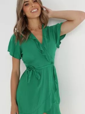 Zdjęcie produktu Zielona Sukienka z Wiskozy Nouse