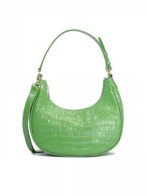 Zdjęcie produktu Zielona torebka z fakturą skóry krokodyla Kazar