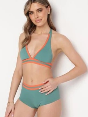 Zdjęcie produktu Zielone Bikini Dwuczęściowe Stanik Wiązany na Szyi i Szorty Vaniella