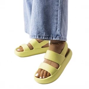 Zdjęcie produktu Zielone klapki typu sandały Émond Inna marka