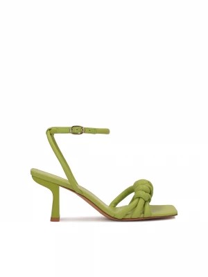 Zdjęcie produktu Zielone sandały z supełkiem na przodzie Kazar